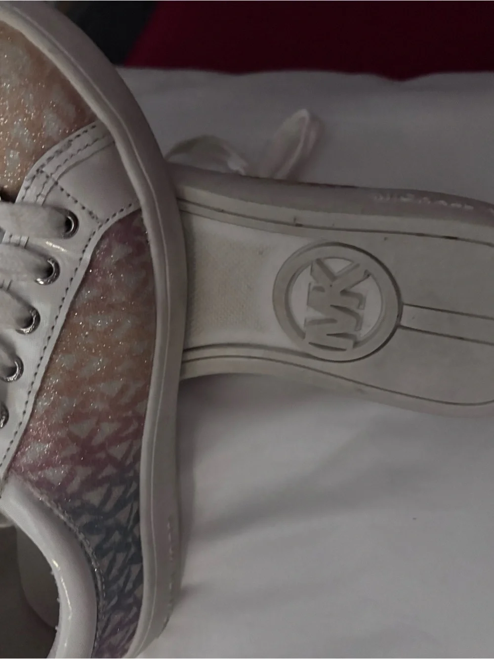 Michael Kors Pastel Gradient Logo Lace-Up Sneakers size 1